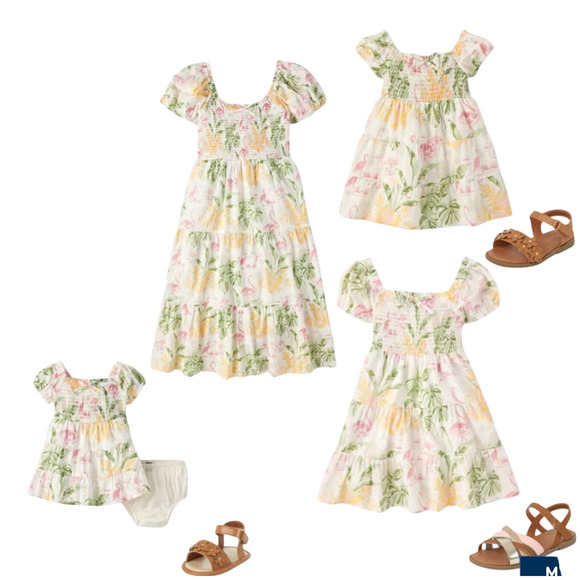 The Children's Place Tropical Smocked Tiered Dress size 4T NEW - Picture 13 of 13